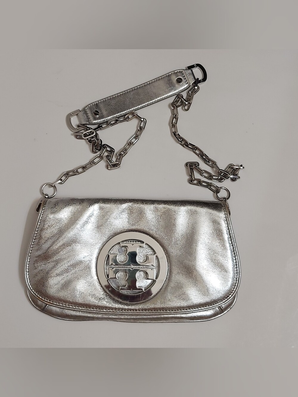 Tory Burch Silver Logo Accent - Metallic Home Accent